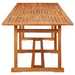 vidaXL Mobilier à dîner de jardin 11 Pièces Bois d'acacia massif