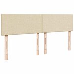vidaXL Sommier à lattes de lit avec matelas Crème 180x200 cm Tissu