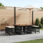 vidaXL Ensemble de salle à manger pour jardin 3 Pièces Beige et crème