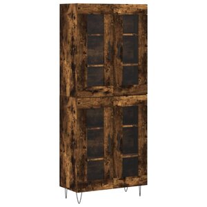 vidaXL Buffet haut Chêne fumé 69 5x34x180 cm Bois d'ingénierie