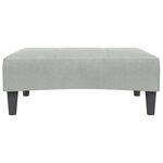 vidaXL Canapé-lit à 2 places avec repose-pied gris clair velours