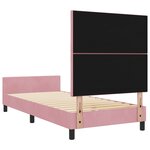 Cadre de lit vidaXL Rose 90x200 cm Velours
