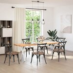 vidaXL Pieds de table à manger en forme de X 2 pièces blanc 57 x (72-73) cm acier