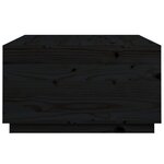 vidaXL Table basse Noir 80x80x45 cm Bois massif de pin