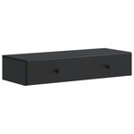 vidaXL Table d'appoint murale Noir 87 5 x 34 5 x 17 cm