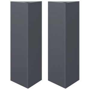 vidaXL Jardinières 2 Pièces anthracite triangulaire 30x26x75 cm acier