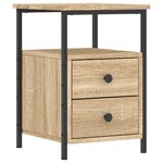 vidaXL Tables de chevet 2Pièces chêne sonoma 34x35 5x50cm bois ingénierie