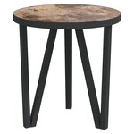 vidaXL Table à thé Noir et jaune Ø35 cm MDF