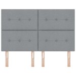 Tête de lit vidaXL en tissu gris clair avec boutons 160 cm