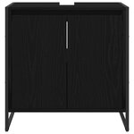 vidaXL Cabinet de salle de bain avec porte Chêne noir 60 x 30 x 60 cm
