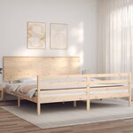 vidaXL Cadre de lit sans matelas bois massif