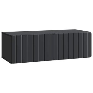 vidaXL Meuble TV mural 98 x 41 x 30 cm Noir Bois d'ingénierie