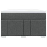 vidaXL Sommier à lattes de lit avec matelas gris foncé 120x190cm tissu