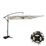 Le Sirius à LED : Parasol carré écru 3x3