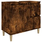 vidaXL Armoire de bain chêne fumé 65x33x60 cm bois d'ingénierie