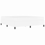 vidaXL Cadre de lit avec matelas Blanc 180 x 200 cm tissu