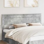 vidaXL Tête de lit Gris béton 200 cm Bois d'ingénierie
