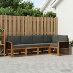 vidaXL Ensemble de canapés d'extérieur 7 Pièces Naturel et Anthracite