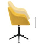 vidaXL Chaises pivotantes à manger lot de 2 jaune tissu