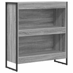 vidaXL Bibliothèque Gris Sonoma 80 x 30 x 155 cm Bois d'ingénierie