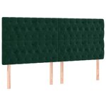 vidaXL Tête de lit Vert foncé 200x7x118/128 cm Velours