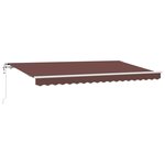 vidaXL Auvent Rétractable Marron 400 x 200 cm tissu