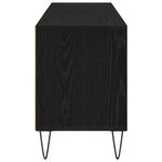 vidaXL Meuble TV Chêne noir 150 x 30 x 44 5 cm Bois d'ingénierie