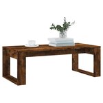 vidaXL Table basse chêne fumé 102x50x35 cm bois d'ingénierie