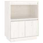 vidaXL Buffet Blanc 60x34x75 cm Bois massif de pin