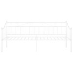 vidaXL Cadre de canapé-lit sans matelas blanc métal 90x200 cm