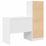 vidaXL Bureau avec tiroir avec étagère avec stockage 2 Pièces Blanc