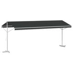vidaXL Auvent autoportant 6 x 3 m Polyester Anthracite