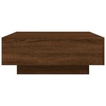 vidaXL Table basse avec lumières LED chêne marron 80x80x31 cm