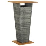 vidaXL Ensemble de bar jardin 3 Pièces gris poly rotin/bois massif acacia