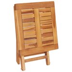 Vidaxl chaise longue avec table et coussin bois de teck solide