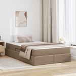 vidaXL Lit avec rangement et matelas Cappuccino 120 x 190 cm
