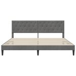 vidaXL Cadre de lit avec tête de lit Gris foncé 180 x 200 cm Velours