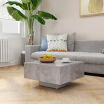 vidaXL Table basse gris béton 60x60x31 5 cm bois d'ingénierie