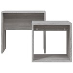 vidaXL Tables basses gigognes 2 Pièces sonoma gris bois d'ingénierie