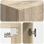 vidaXL Armoire Murale Chêne Sonoma 33 x 34 5 x 90 cm Bois d'ingénierie