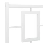 vidaXL Cadre de lit métal avec tête de lit blanc 193x203 cm