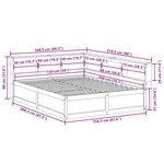vidaXL Lit bibliothèque sans matelas cire marron 150x200 cm pin massif