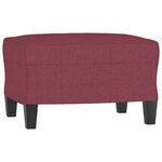vidaXL Ensemble de canapés 3 Pièces avec coussins rouge bordeaux tissu
