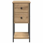 vidaXL Cabinet de chevet avec tiroir chêne artisanal 32 x 42 x 70 cm