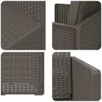 vidaXL Chaises de jardin salle à manger 2 Pièces Gris clair PP
