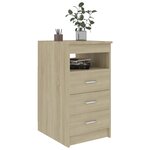 vidaXL Armoire à tiroirs Chêne sonoma 40x50x76 cm Bois d'ingénierie