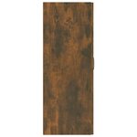 vidaXL Armoire suspendue Chêne fumé 69 5x34x90 cm Bois d'ingénierie