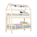 Lit superposé cabane MONTY 242 cm verni