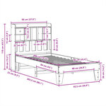 vidaXL Cadre de lit sans matelas cire marron 90x200 cm bois pin massif