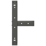vidaXL Pieds de table basse en T  2 pièces  anthracite  50 x 25 x (30-31) cm  acier